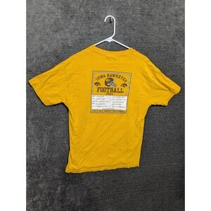 Iowa Hawkeyes Football 2004 Schedule T-Shirt Yellow TCI Apparel Mens Large